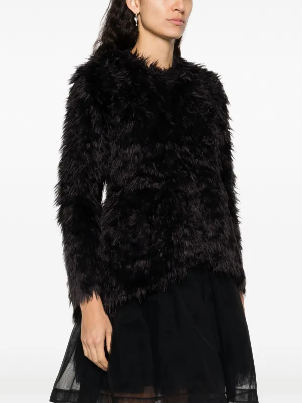 Comme Des Garcons faux fur long sleeved Top FARFETCH KZ