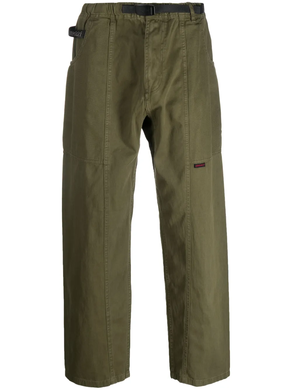 Gramicci Gadget Straight-leg Cotton Trousers In Green