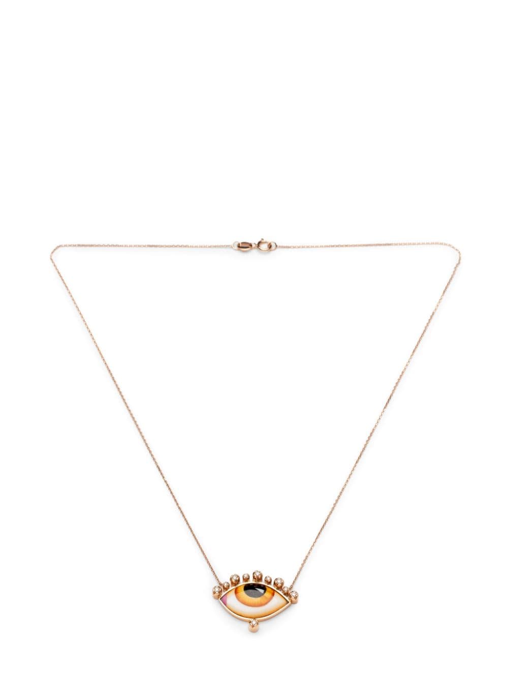 Shop Lito 14kt Yellow Gold Russe Grand Ambre Diamond Necklace In 金色