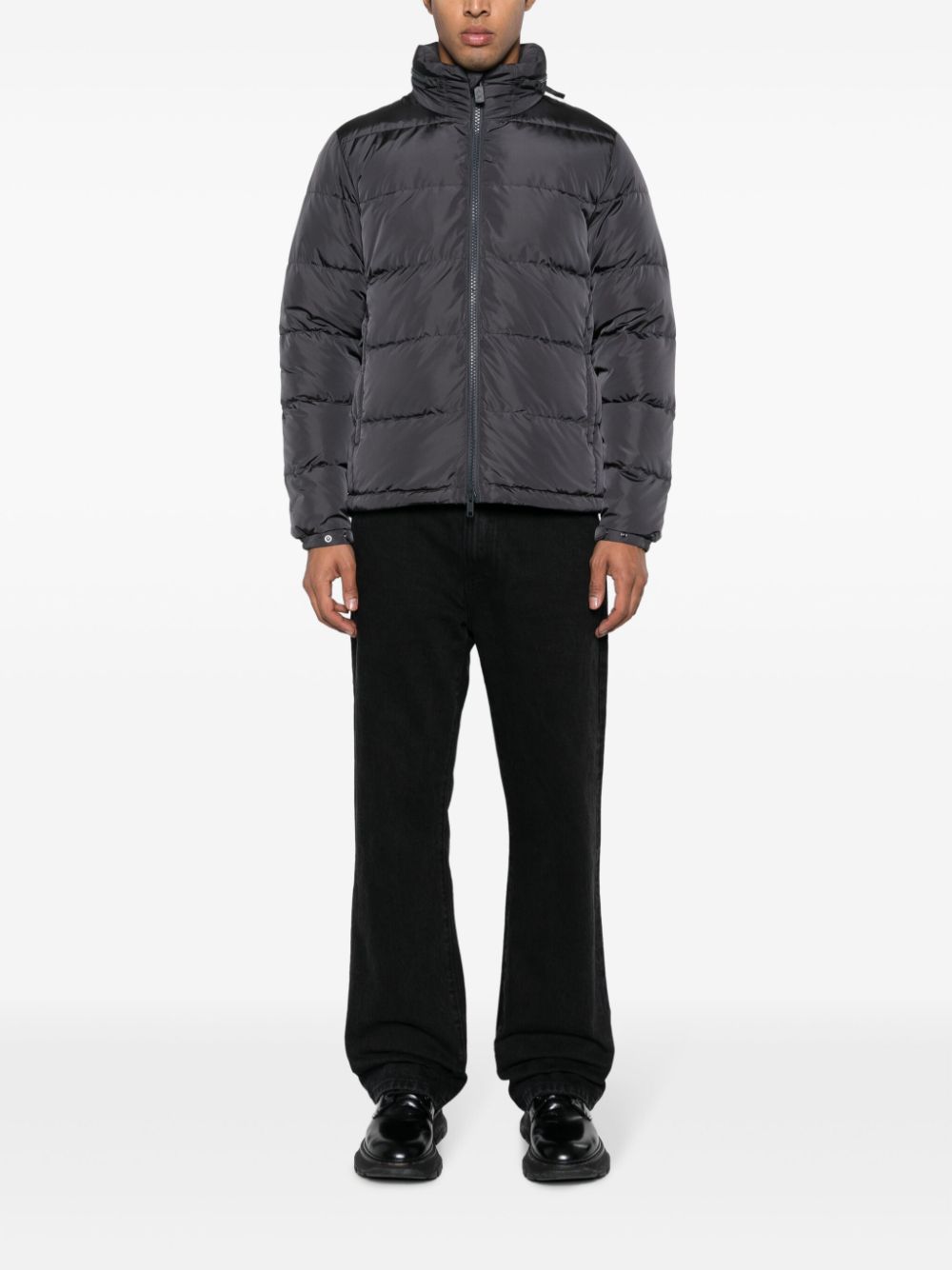 ASPESI hooded zip-up puffer jacket - Grijs