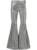 ERL sequinned flared trousers - Silver