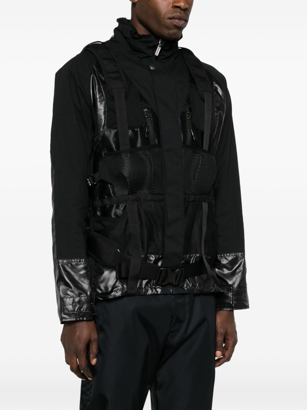 Shop Junya Watanabe X Innerraum Ripstop Panelled Jacket In Black