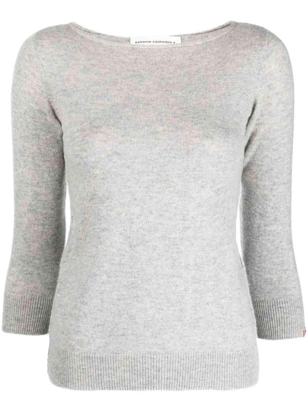Extreme cashmere slash-neck cashmere jumper Grijs