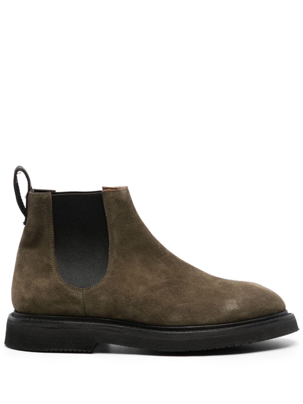 Premiata Suede Leather Ankle Boots In Green