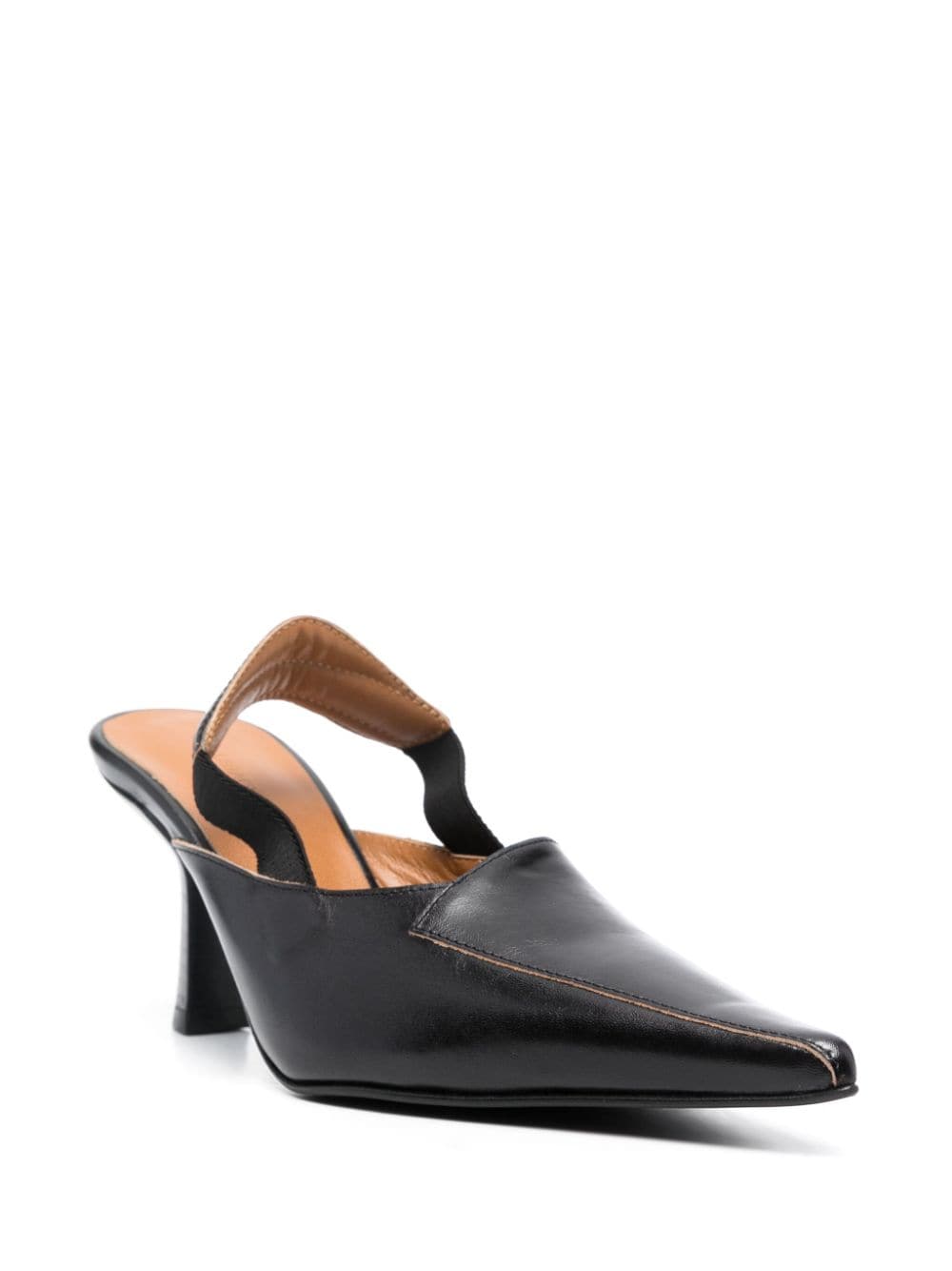Shop Our Legacy Pointed-toe Slingback Mules In Black