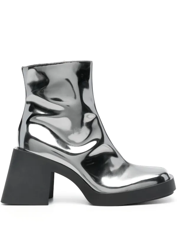 Metallic silver hotsell ankle boots