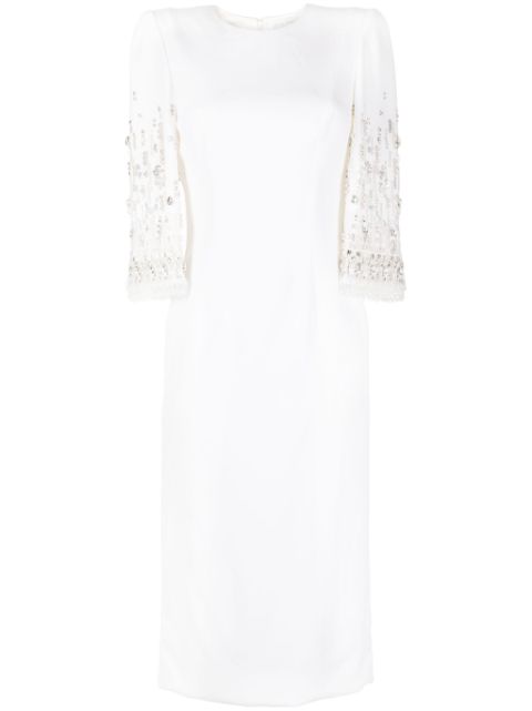 Jenny Packham Ebba crystal-embellished midi dress Women