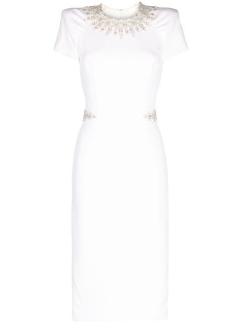 Jenny Packham Ines beaded midi dress Women