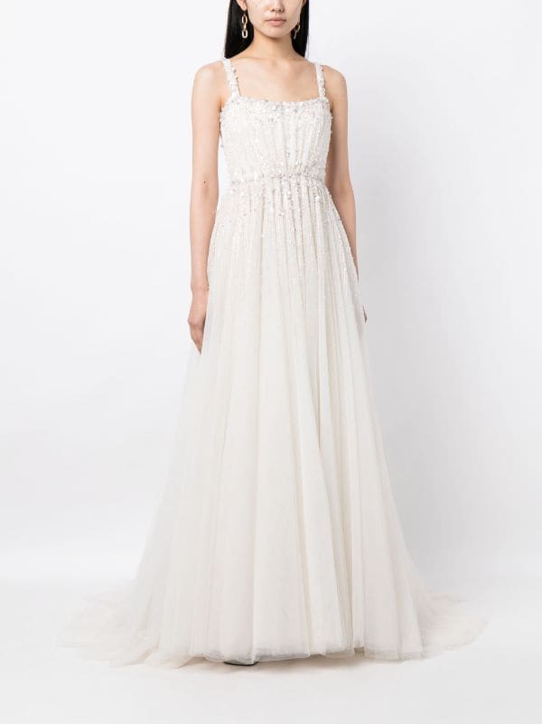 Astrid lace beaded gown