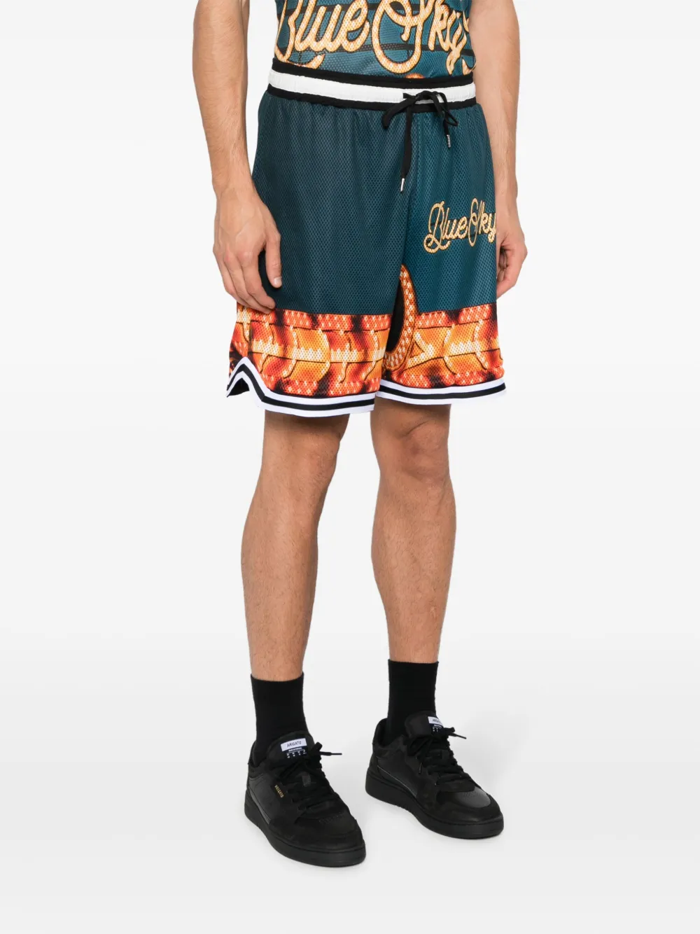 BLUE SKY INN Trainingsshorts met trekkoord Blauw