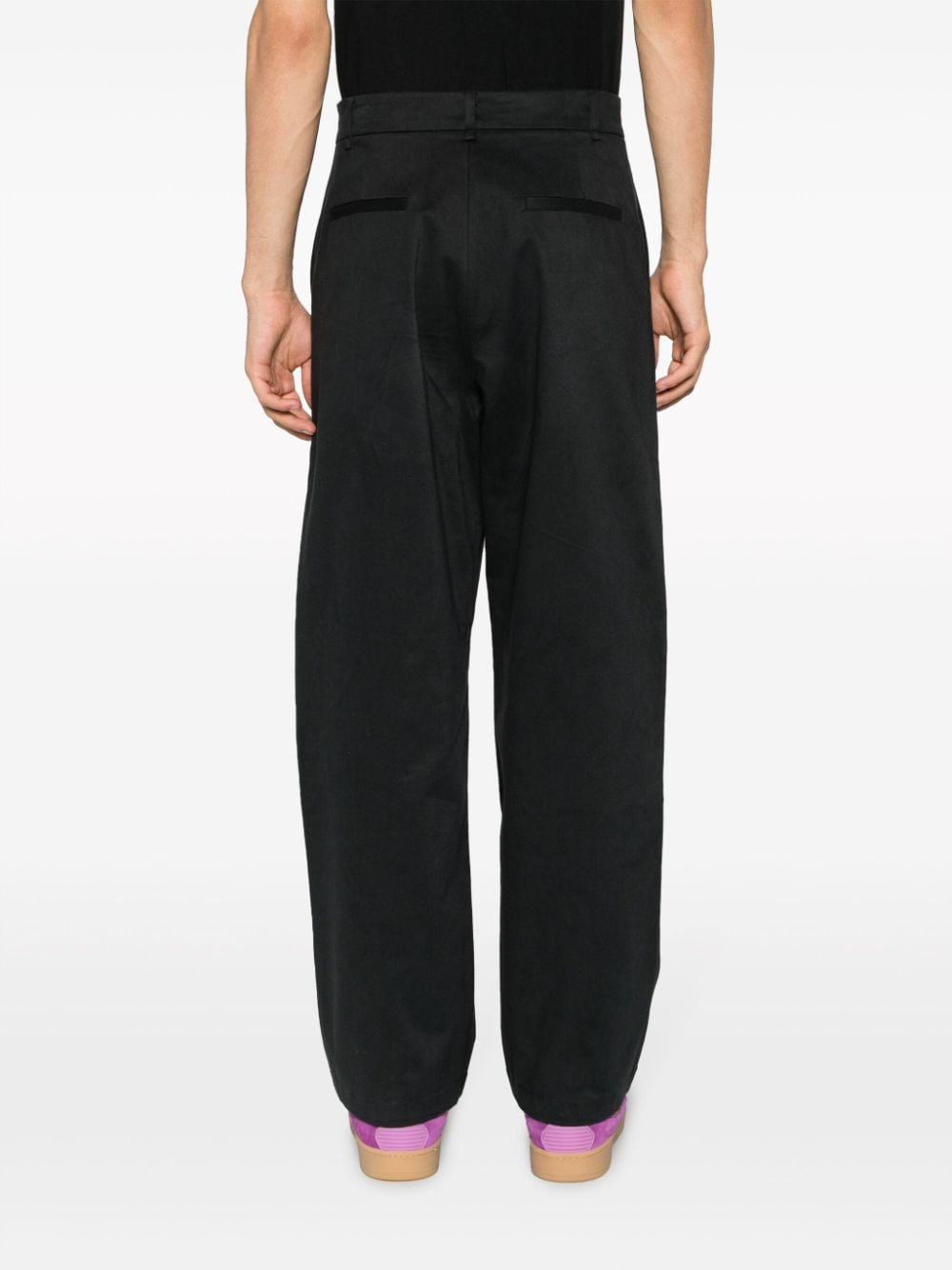 Shop Bluemarble Metallic-detail Wide-leg Trousers In Black