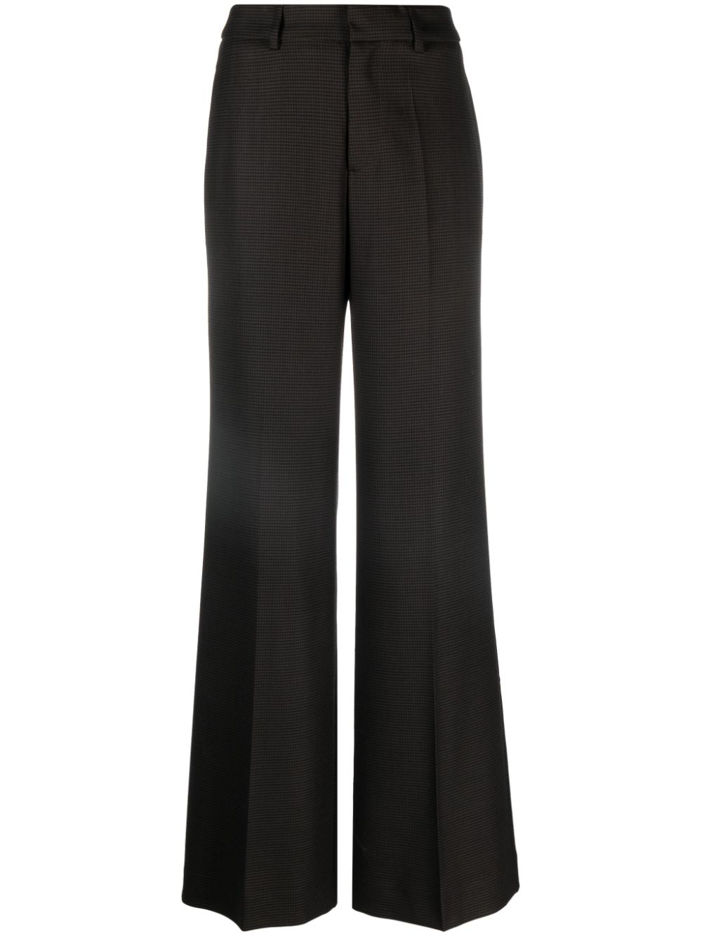 P.a.r.o.s.h Houndstooth High-waist Tailored Trousers In Braun