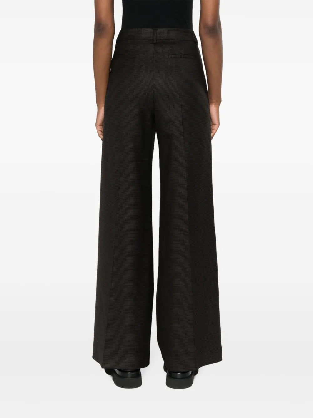 P.a.r.o.s.h Houndstooth High-waist Tailored Trousers In Braun