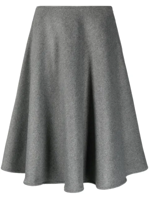 Blanca Vita falda midi con diseño acampanado
