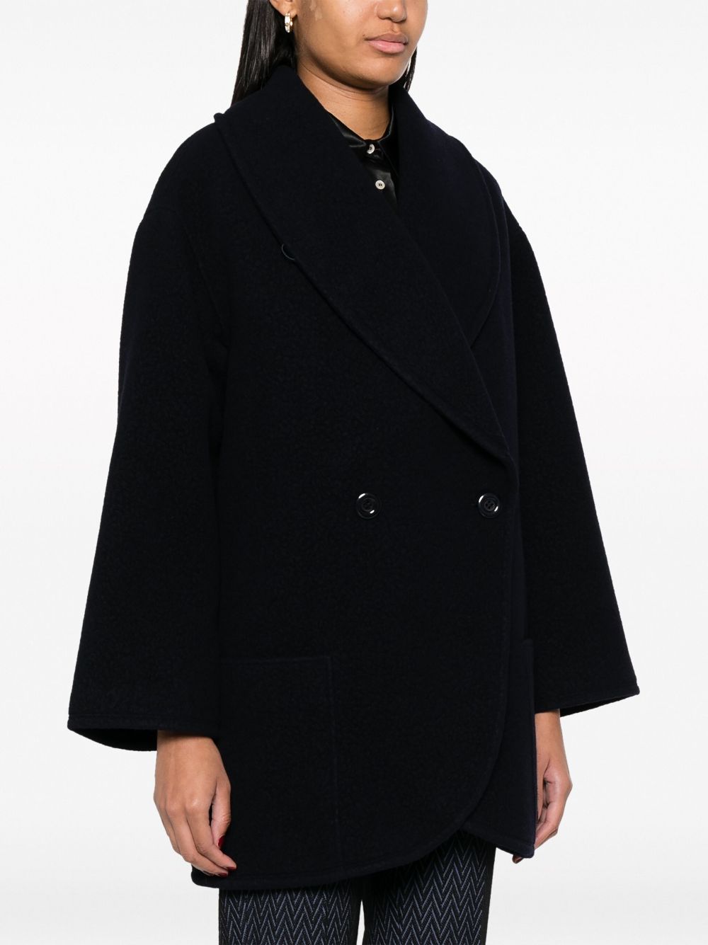 Emporio Armani double-breast wool-blend coat Women