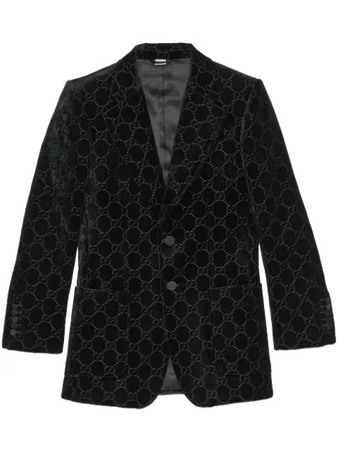 Gucci GG-jacquard velvet blazer