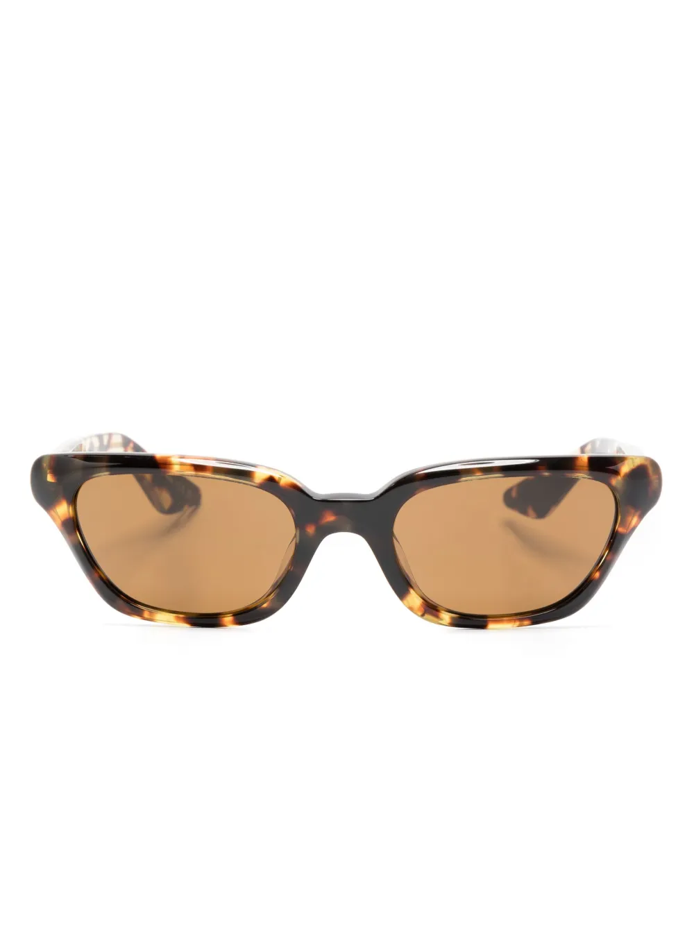 Oliver Peoples x Khaite 1983C zonnebril met kattenoog montuur Bruin