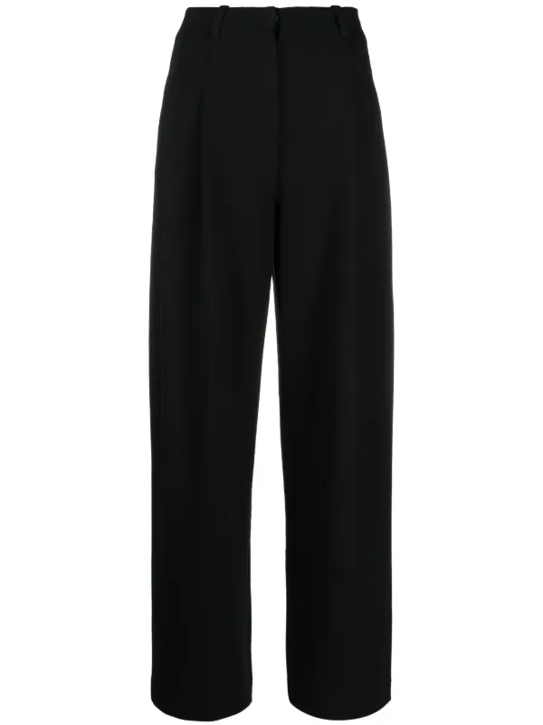 EMPORIO ARMANI エンポリオ　アルマーニ　ハイウエスト　パンツ Emporio Armani ハイウエスト パンツ | ブラック | FARFETCH JP