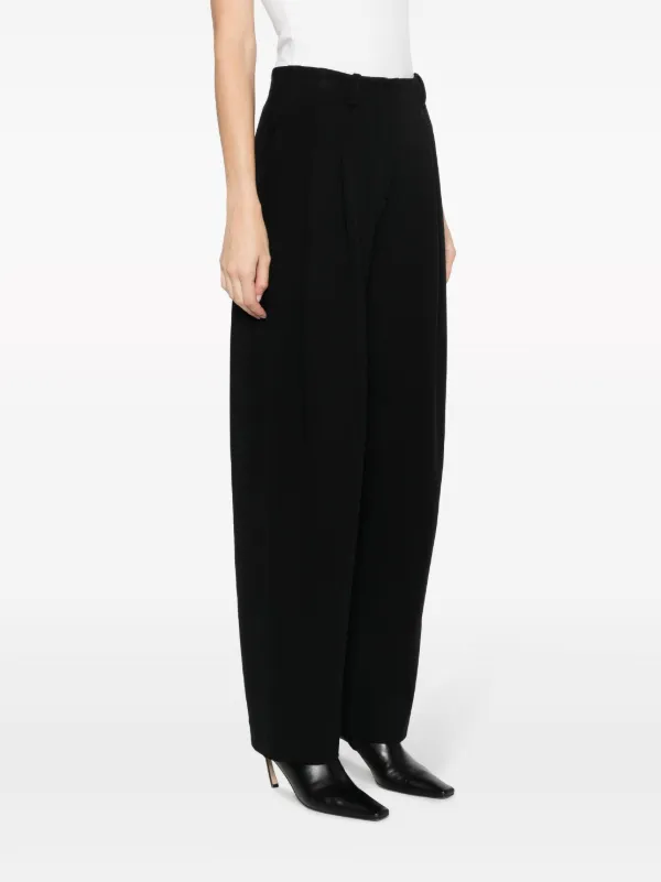 EMPORIO ARMANI エンポリオ　アルマーニ　ハイウエスト　パンツ Emporio Armani ハイウエスト パンツ | ブラック | FARFETCH JP