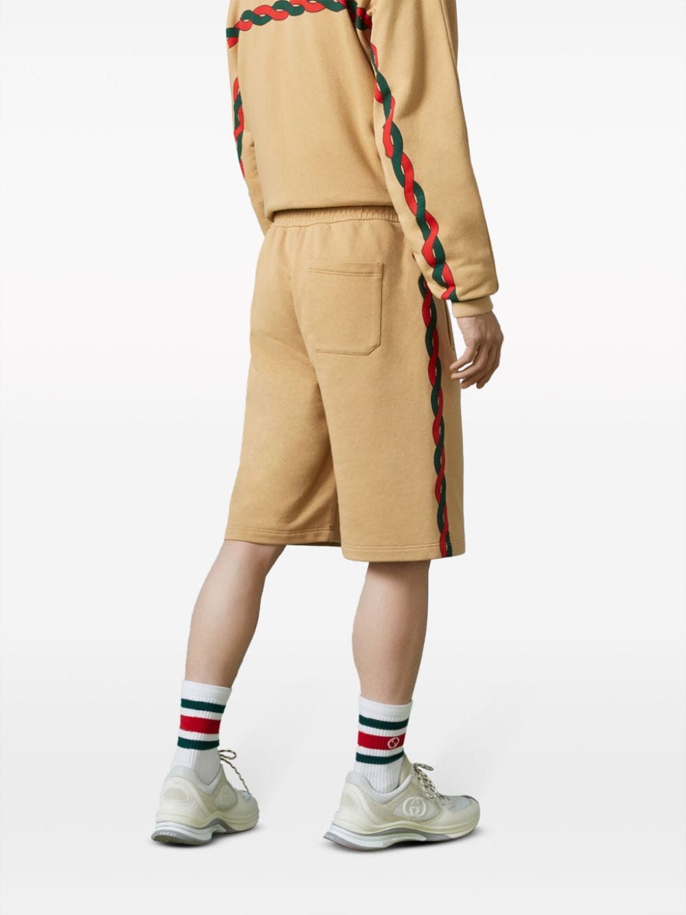 Gucci - GG Supreme Linen-Blend Shorts - Mens - Camel