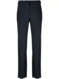 Emporio Armani chevron-jacquard cropped trousers - Blue