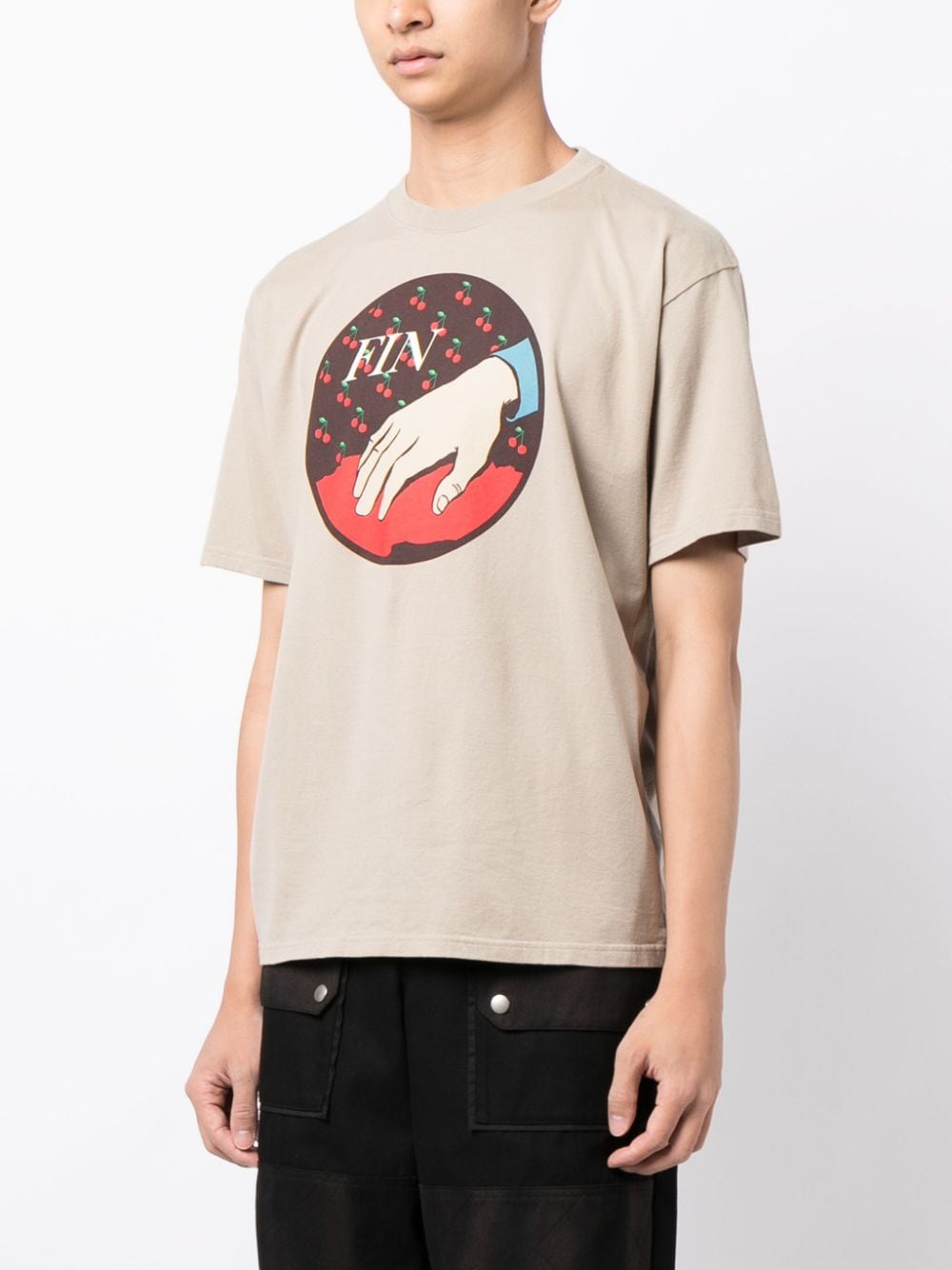 Shop Undercover Graphic-print Cotton T-shirt In Brown
