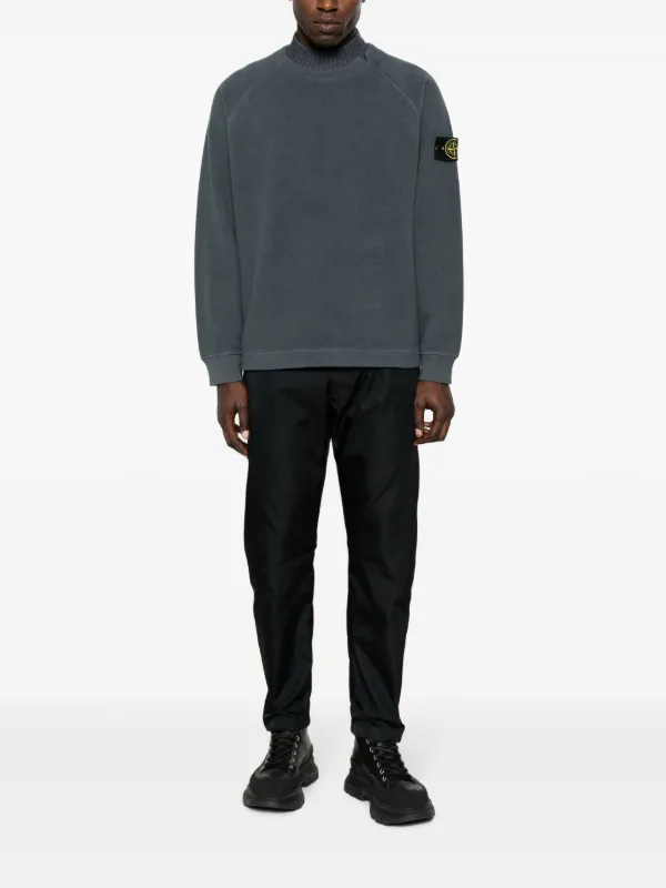 Stone island mock neck sweatshirt store