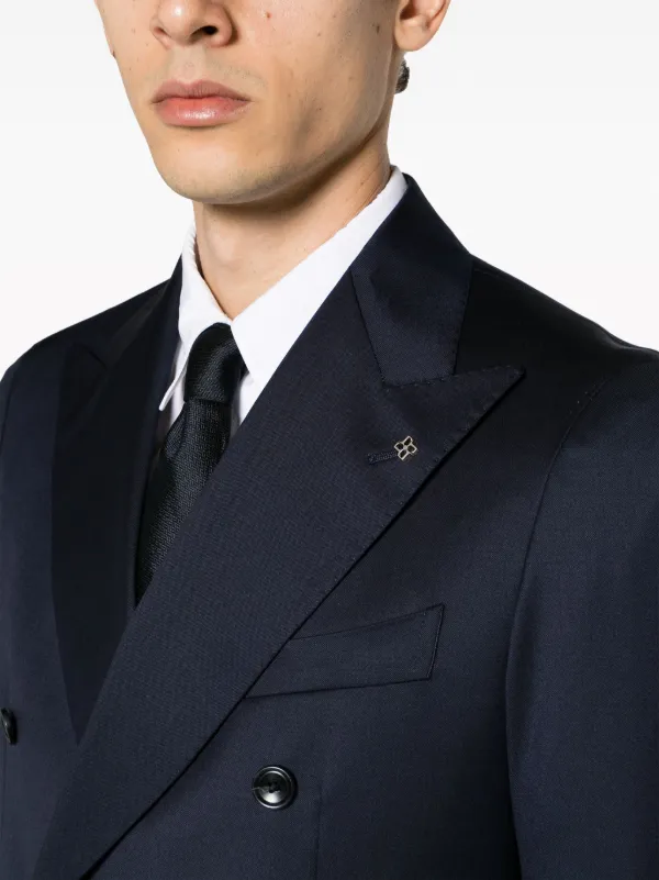 ジャケット TAGLIATORE PARIGI SUIT Tagliatore peak-lapels double-breasted Suit | Blue | FARFETCH