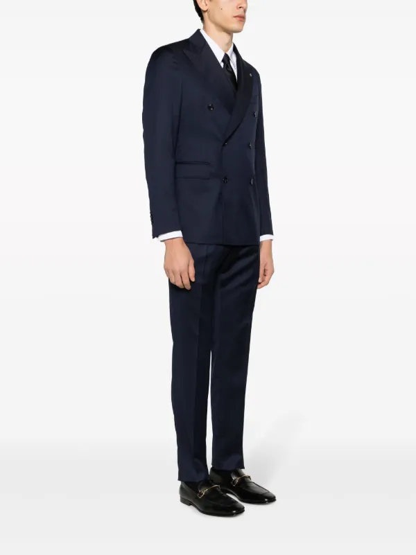 Tagliatore peak-lapels single-breasted suit - White