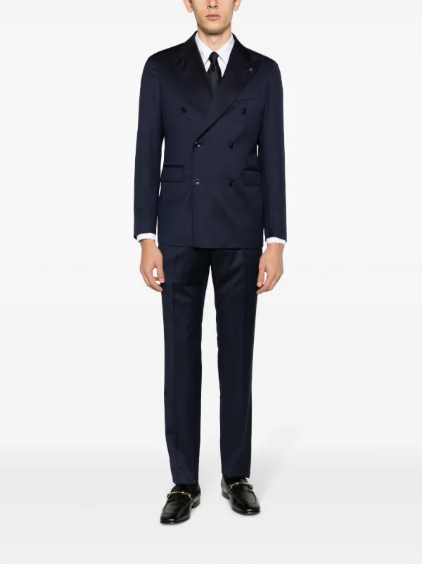 スーツ(メンズ) Tagliatore Suits Tagliatore peak-lapels double-breasted Suit | Blue | FARFETCH