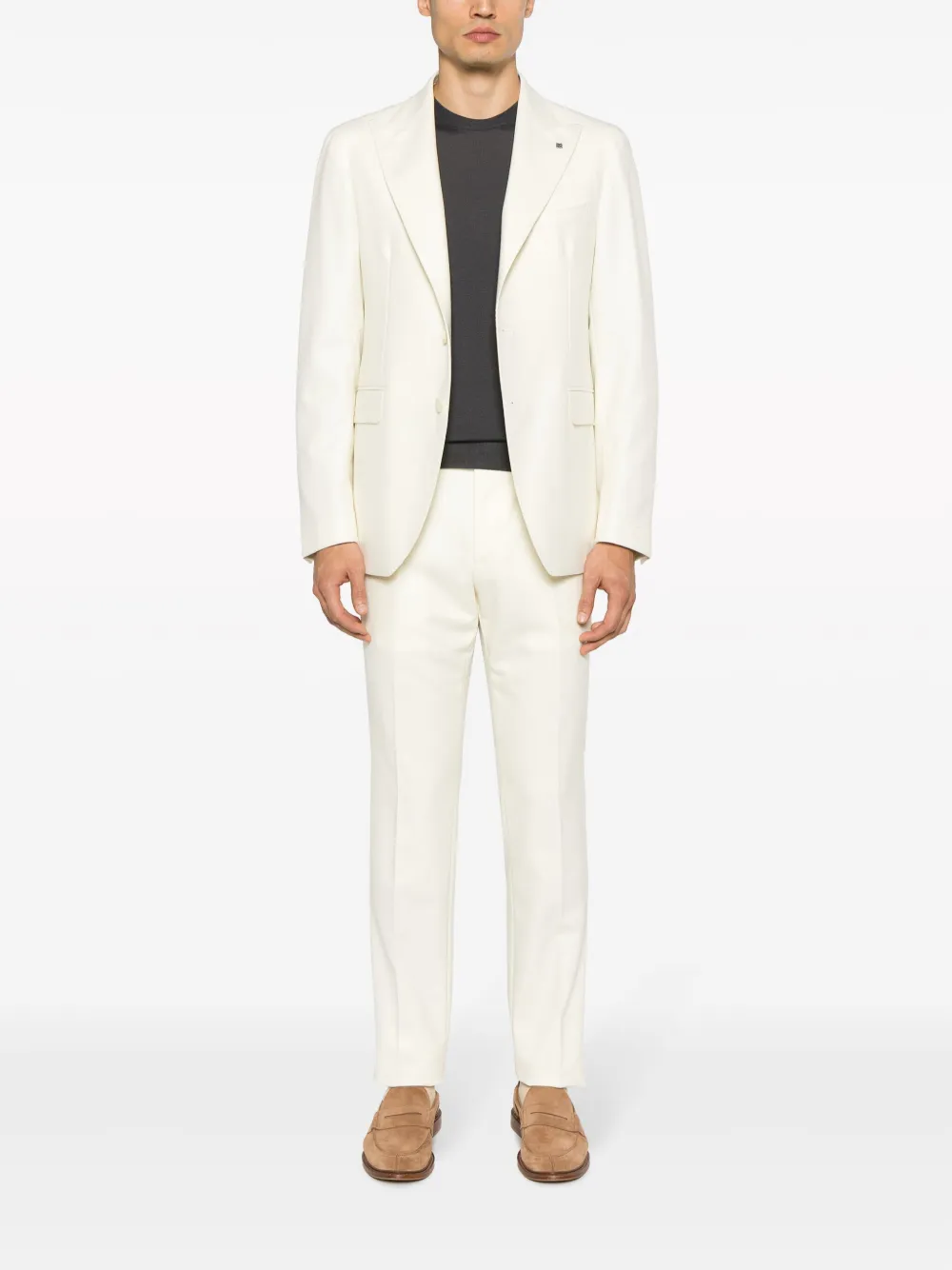 Tagliatore single-breasted virgin-wool suit - Wit