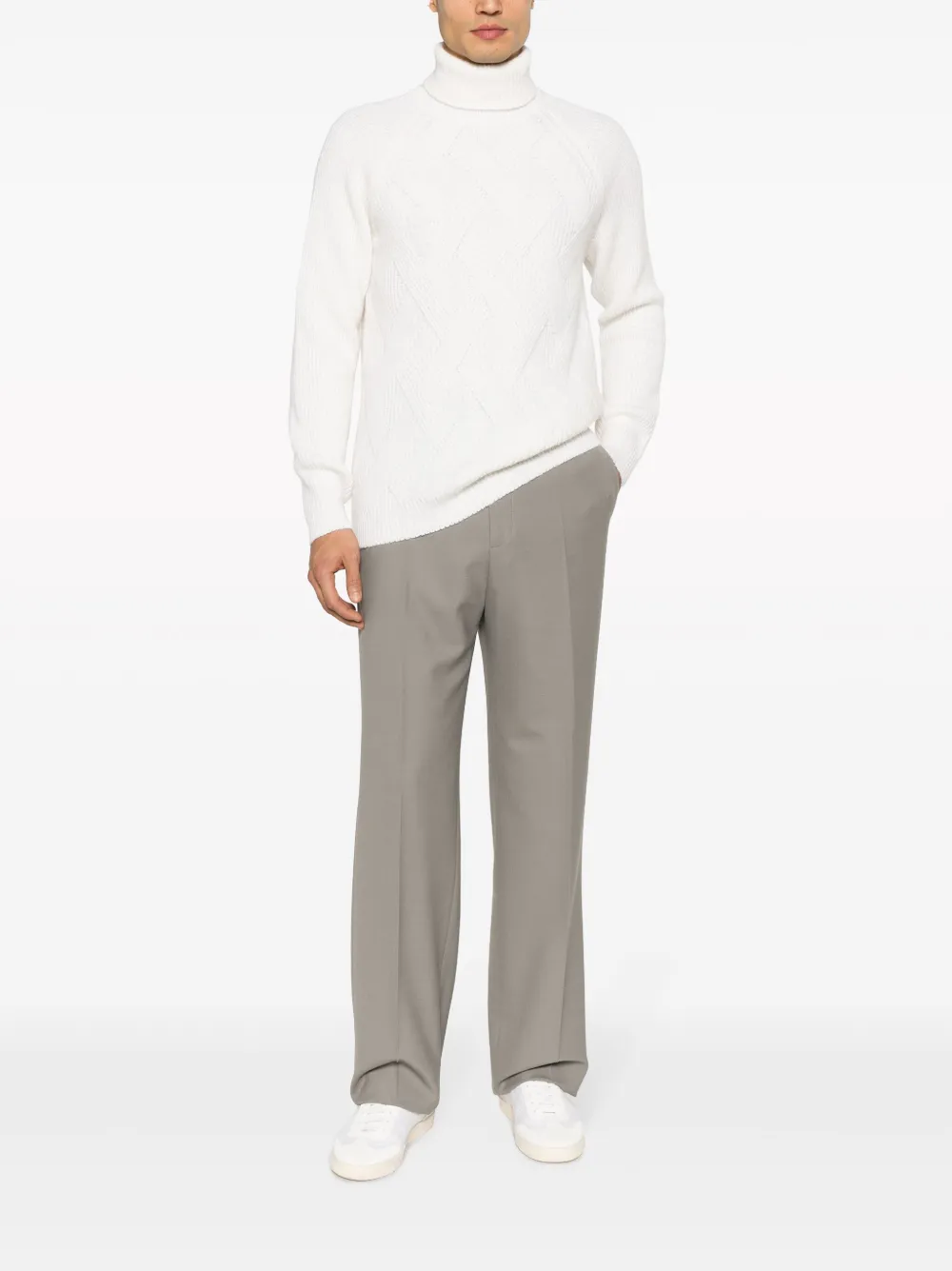 Tagliatore press-creased wide-leg trousers - Grijs