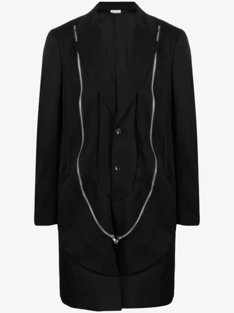 Comme des Garçons Homme Plus abrigo con detalle de cierre