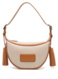 Kenzo Kenzo 18 leather-trim shoulder bag - Neutrals