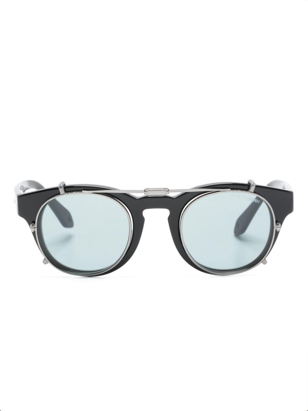 Giorgio Armani pantos-frame clip-on sunglasses - Nero