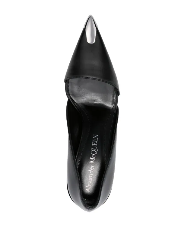 Alexander McQueen Punk 105mm Leather Pumps | Black | FARFETCH