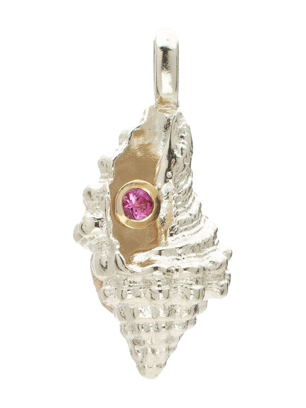 Sterling Silver Pink Sapphire Pendant