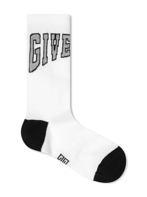 Givenchy Kids intarsia-logo ribbed socks