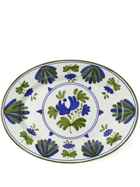 Cabana Blossom ceramic oval serving plate (28.5cm)