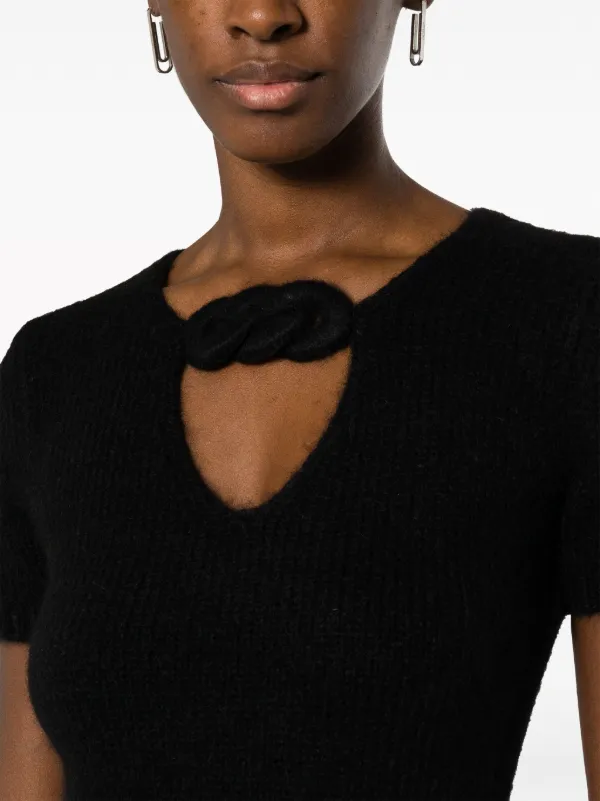 最も信頼できる Knitted rope-detail Wang Alexander Minidress FARFETCH | Black | ワンピース