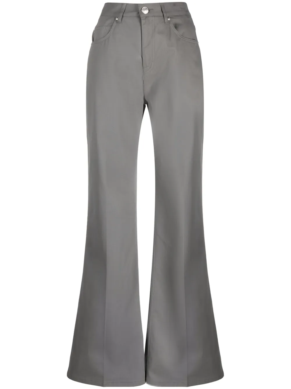 Ami Alexandre Mattiussi High-waist Flared Trousers In Grau