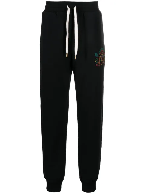 Casablanca Rainbow Crayon Temple-embroidery track pants