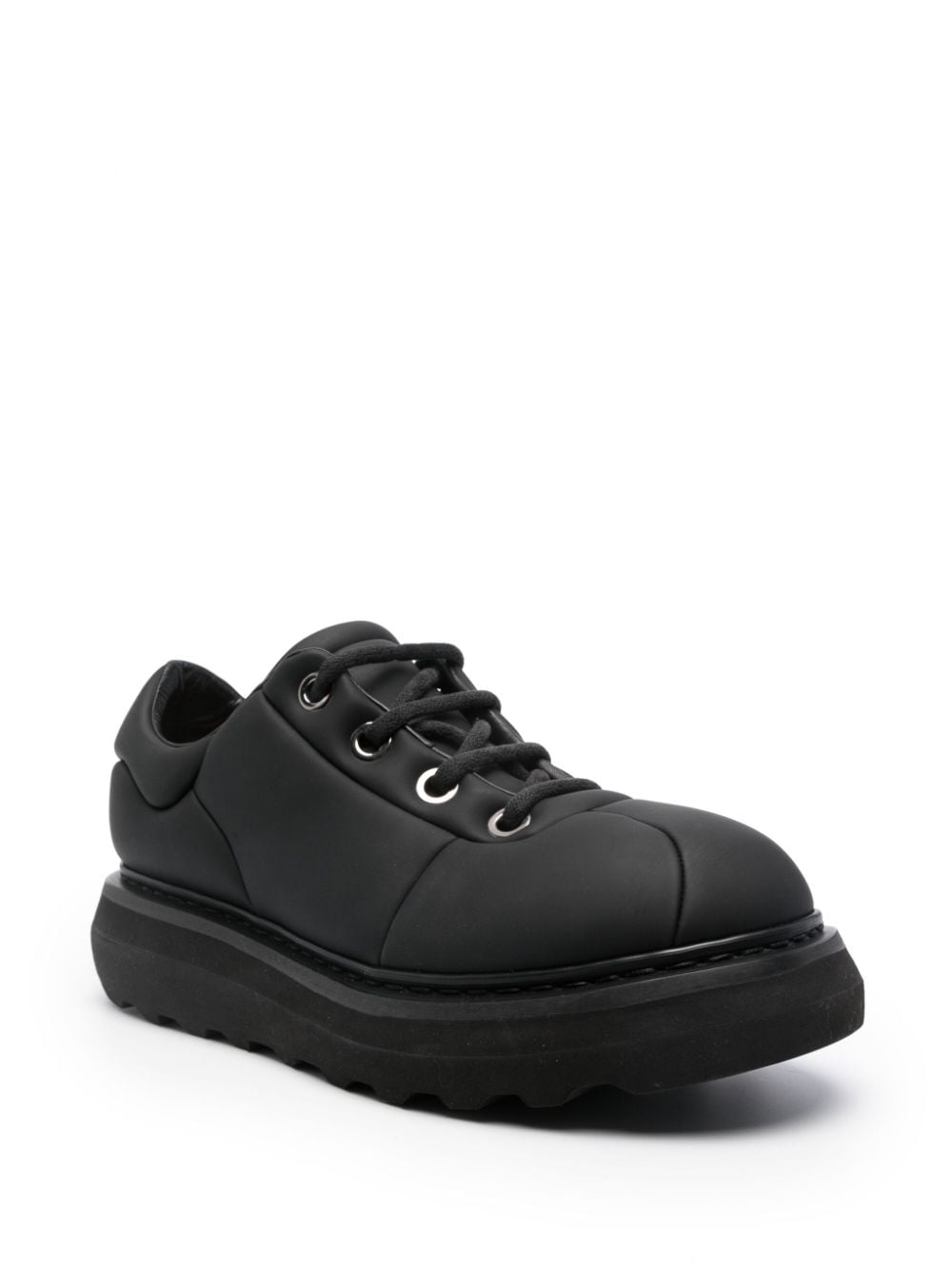 Shop Premiata Padded Lace-up Sneakers In Black