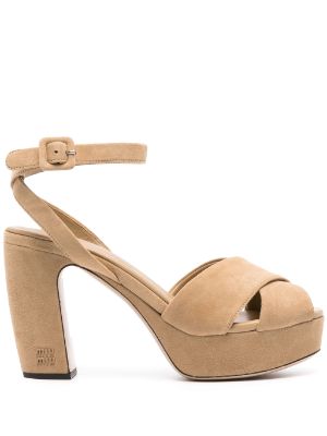 Miu miu best sale suede platform sandals