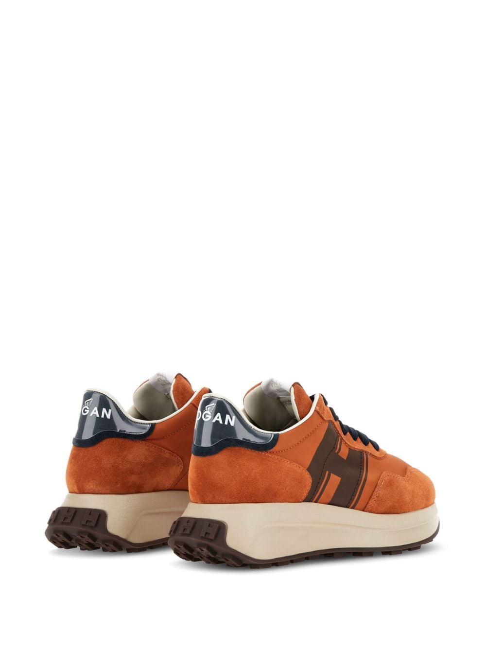 Shop Hogan H641 Low-top Sneakers In Orange