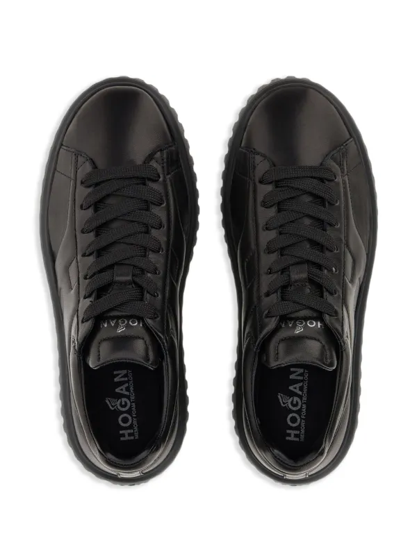 Hogan H-Stripes low-top Platform Sneakers | Black | FARFETCH