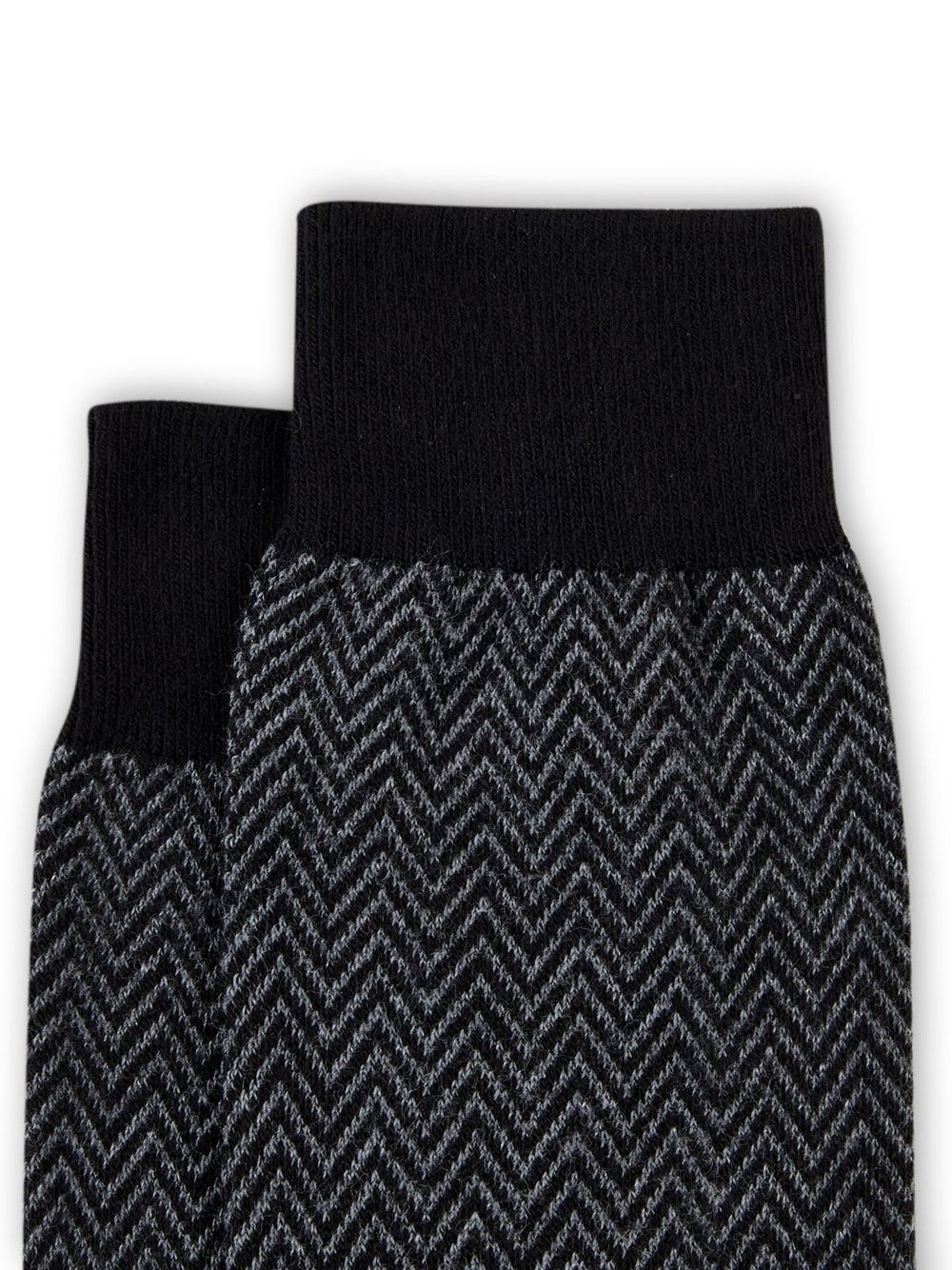 Shop Hogan Herringbone-pattern Jersey Socks In Black