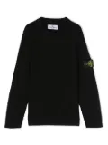 Stone Island Junior Compass-badge virgin-wool jumper - Black