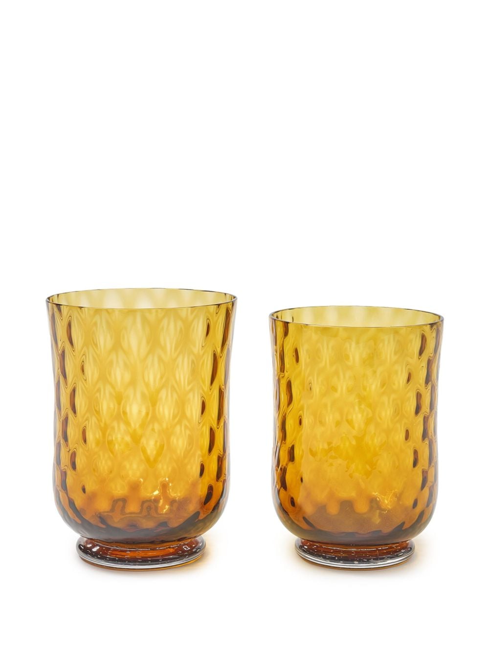 Shop Cabana Magazine Balloton Murano Wine Glasses (set Of 2) In Yellow