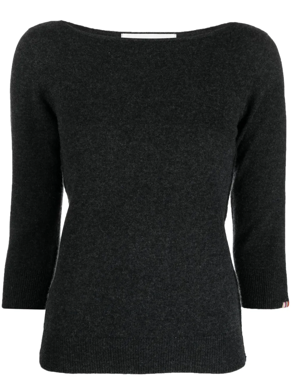 Extreme cashmere slash-neck cashmere jumper Grijs